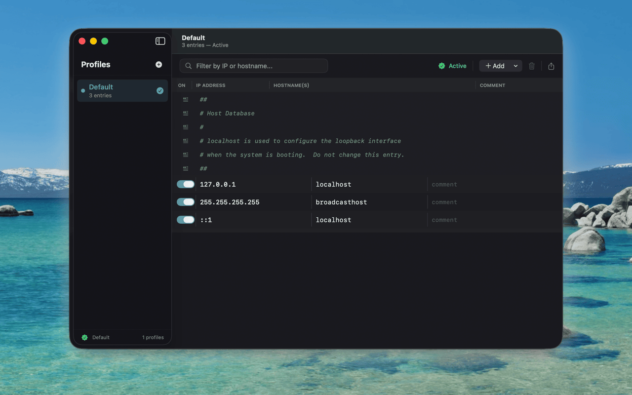 Hosts Manager Screenshot 1