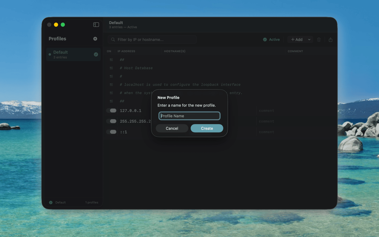 Hosts Manager Screenshot 2