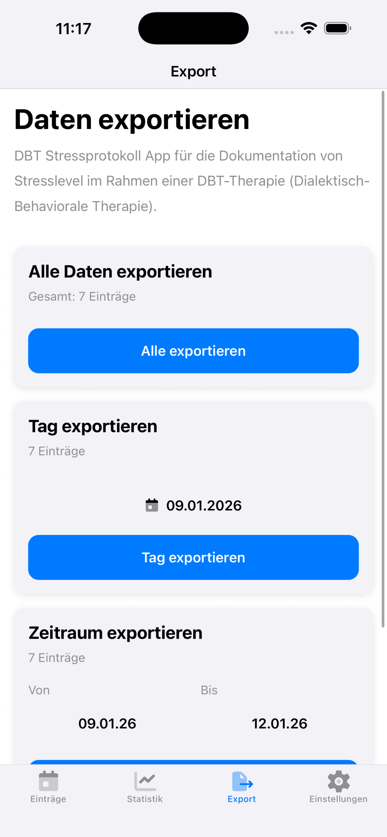 Stresstagebuch Screenshot 4