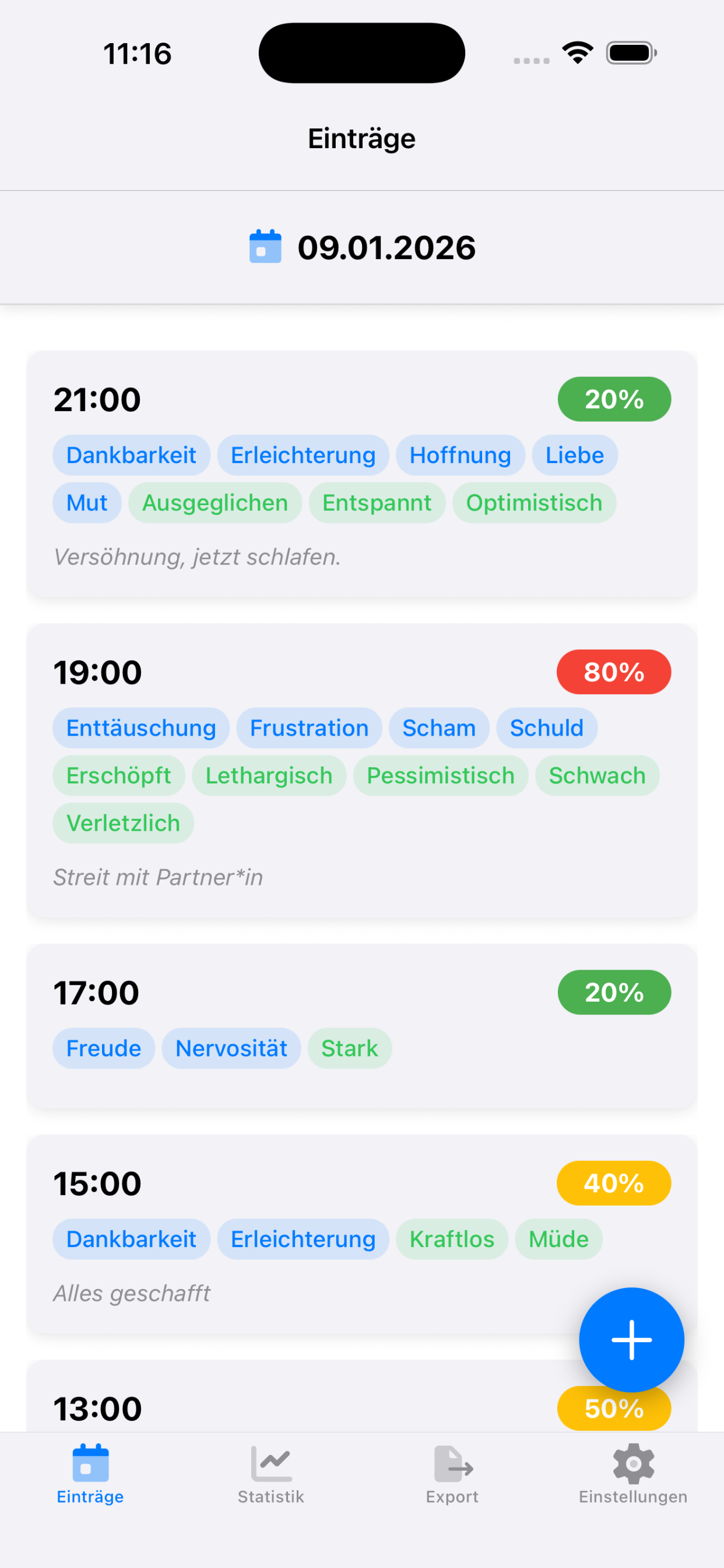 Stresstagebuch Screenshot 5
